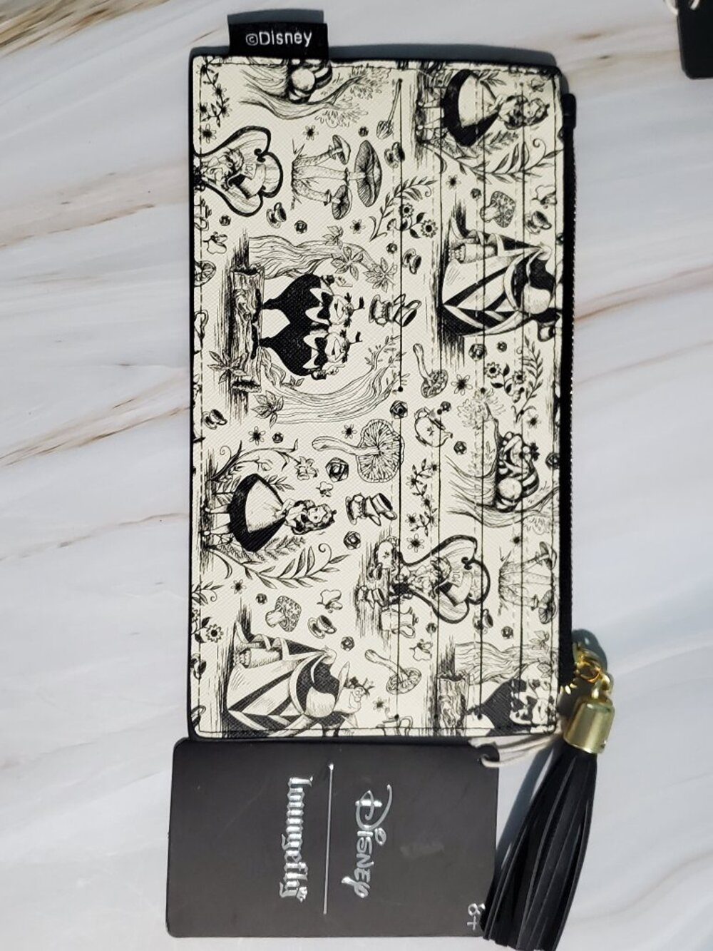 NWT Loungefly x Disney Alice in Wonderland Oversized Cardholer Zip Wallet